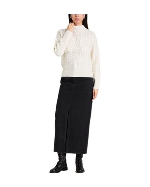 Max Mara White Simple Knitted Sweater