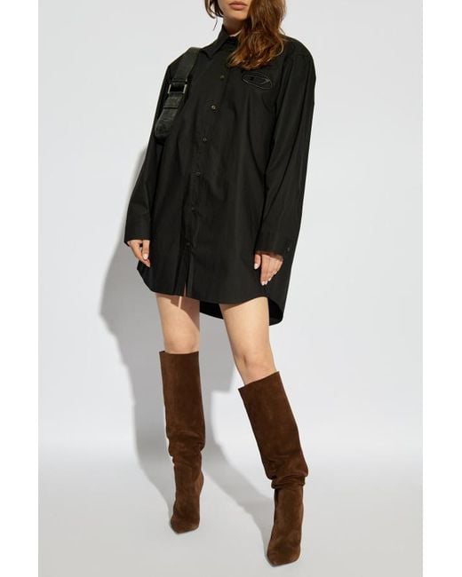 DIESEL Black D-Dalis Shirt Dress