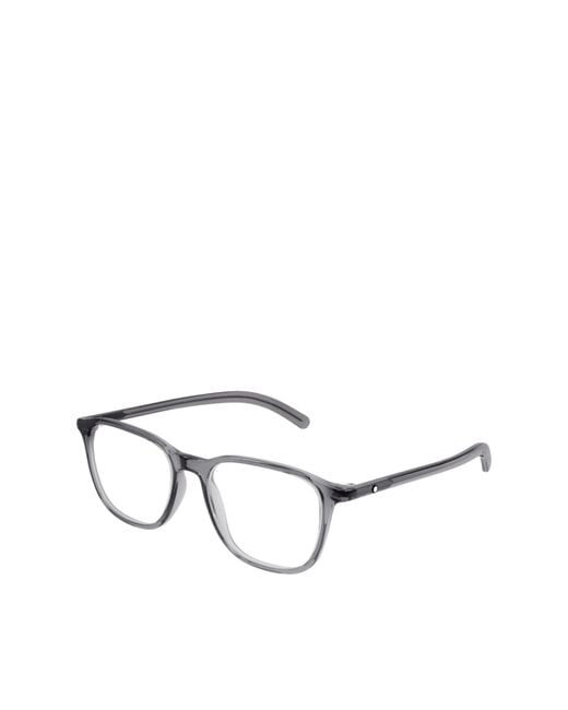 Montblanc White Eyewear Square Frame Glasses for men