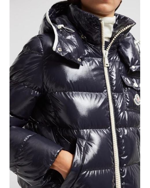 Moncler Blue Andro Zip-Up Padded Jacket
