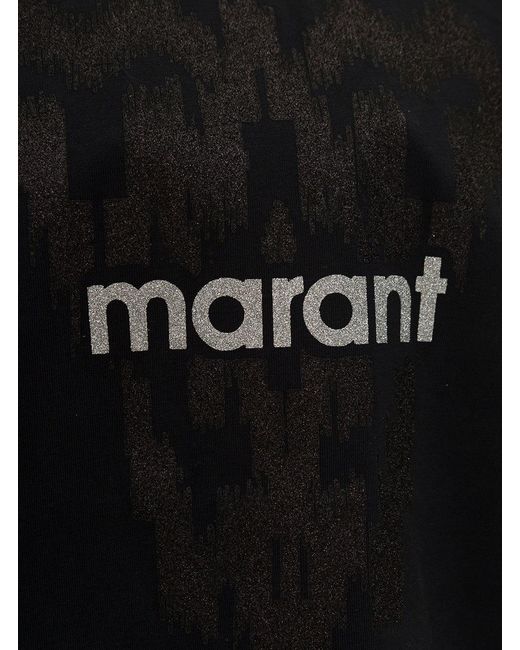Isabel Marant Black Zewel Printed Tee-Shirt