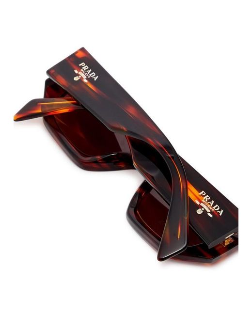 Prada Multicolor Rectangular Frame Sunglasses