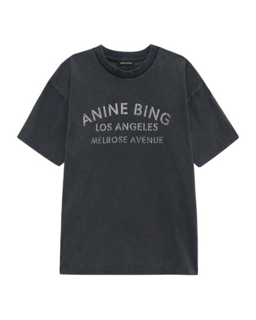 Anine Bing Black Short-Sleeved T-Shirt