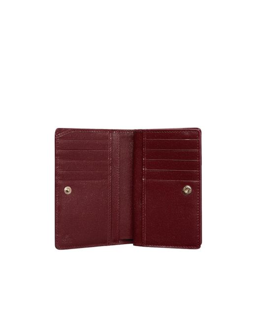 Gucci Red Logo Script Card Case
