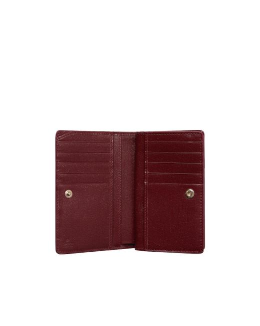 Gucci Red Logo Script Card Case