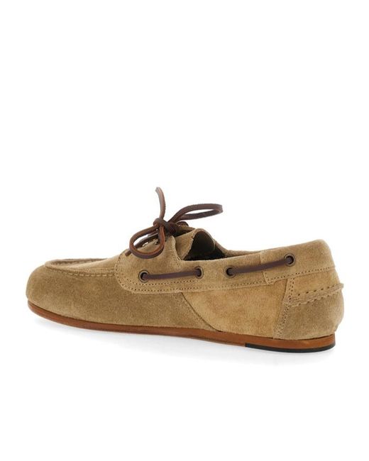 Sebago Brown Lace-Up Round-Toe Loafers