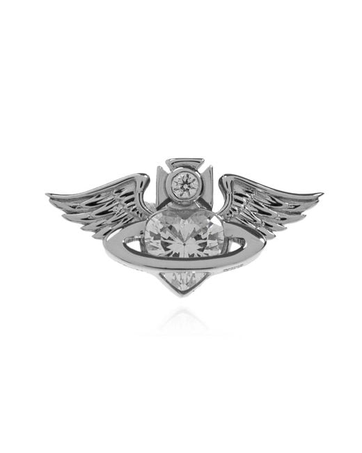 Vivienne Westwood White Wing-Motif Earrings