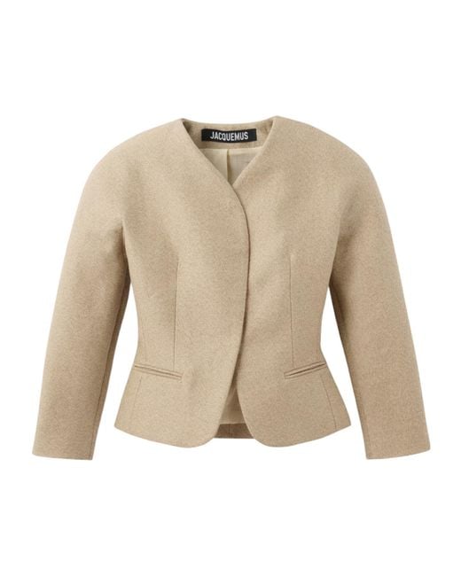 Jacquemus Natural The Mini Ovalo Jacket