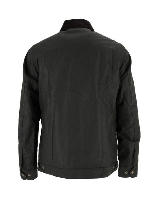 Barbour Black Waxed Cotton Jacket for men