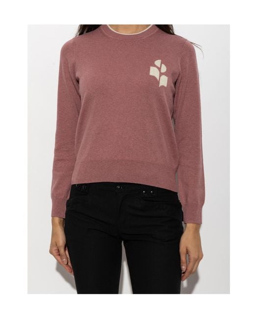 Isabel Marant Purple Long-Sleeve Knit Top