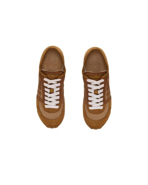 Balmain Brown Racer 45 Low-Top Sneakers