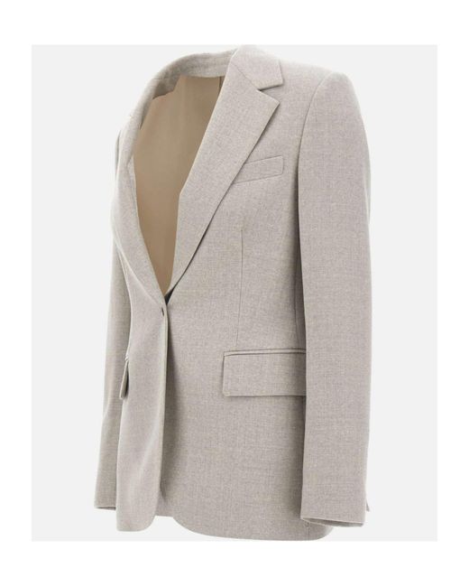 Eleventy Gray Single-Breasted Blazer