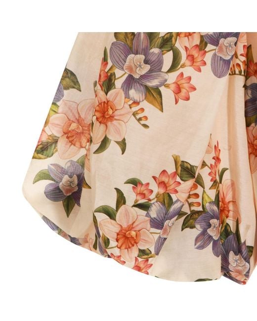 Farm Rio White Hilo Strip Floral Mini Dress