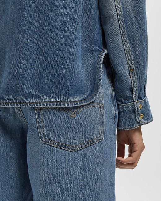 Ganni Blue Buttoned Denim Shirt