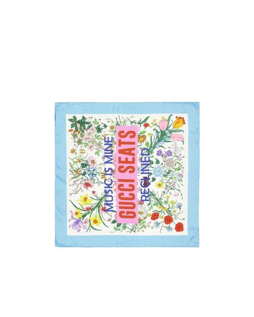 Gucci White Fresh And Minimalist Silk Scarf