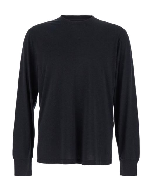 Tom Ford Blue Crewneck Long-Sleeved T-Shirt for men