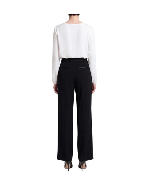 Dolce & Gabbana Black Minimal Straightleg Tailored Trousers