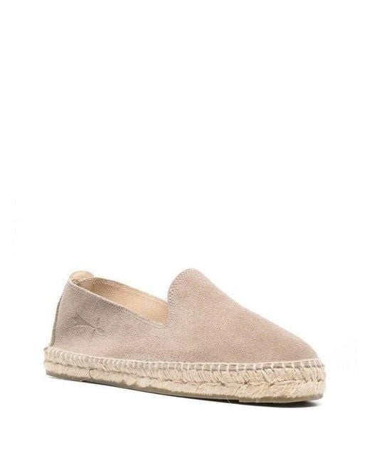 Manebí Natural Round-Toe Suede Espadrilles for men