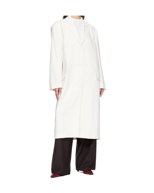 Frankie Shop White Tribeca Long Coat