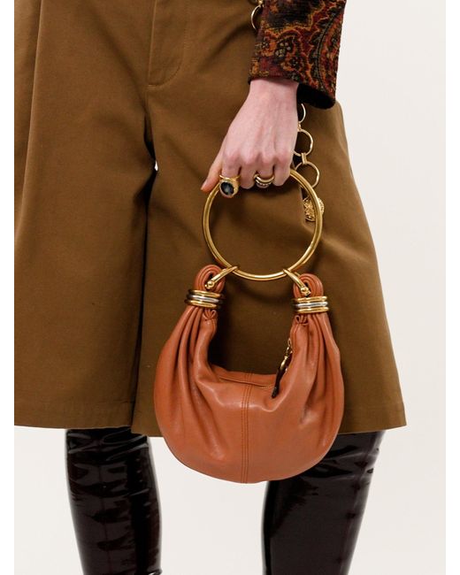 Chloé Pink Chloé Bracelet Detailed Mini Hobo Bag