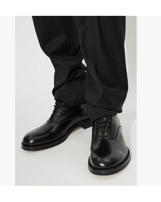 Dries Van Noten Black Round-Toe Loafers for men