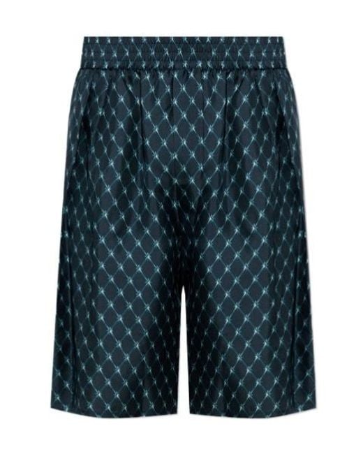 Balmain Blue Elastic-Waist Shorts for men