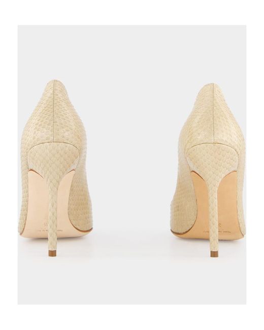 Manolo Blahnik Natural Pointed High Heels