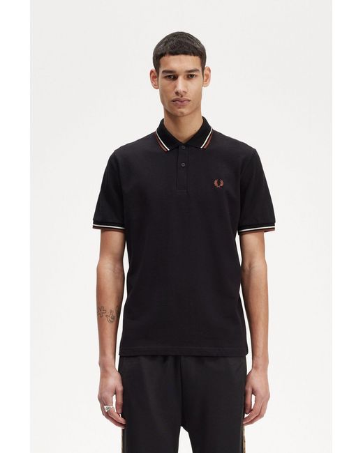 Fred Perry Black Polo Shirt for men