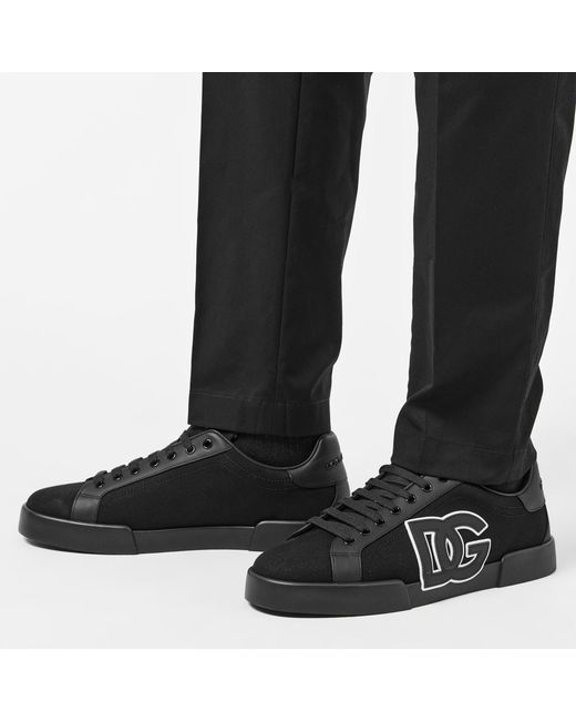 Dolce & Gabbana Black Canvas Sneakers for men