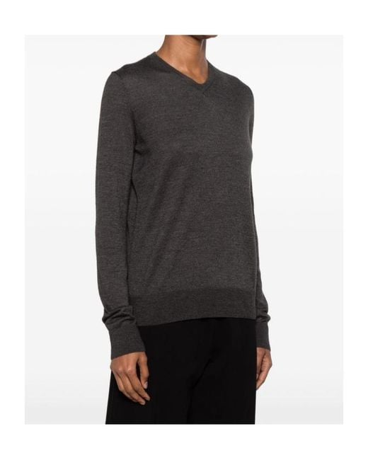 The Row Gray Ondre V-Neck Knitted Jumper