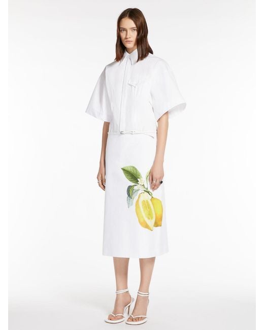 Sportmax White Buttoned Short-Sleeved Shirt