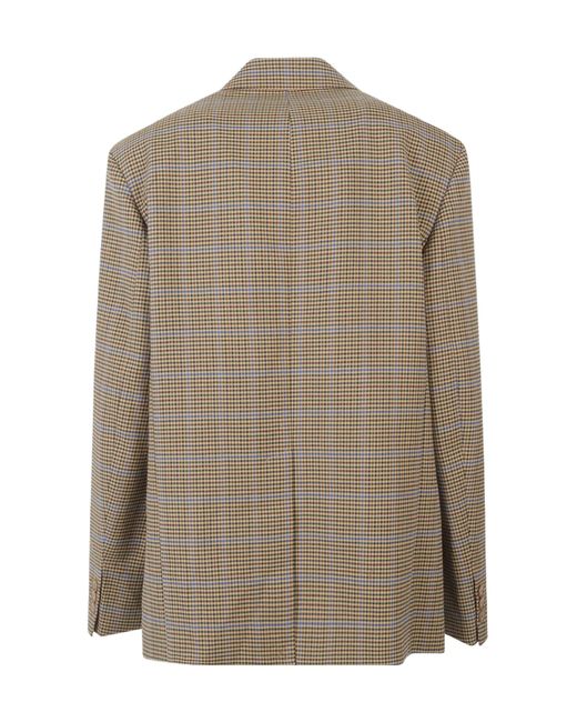 Frankie Shop Brown Houndstooth Blazer