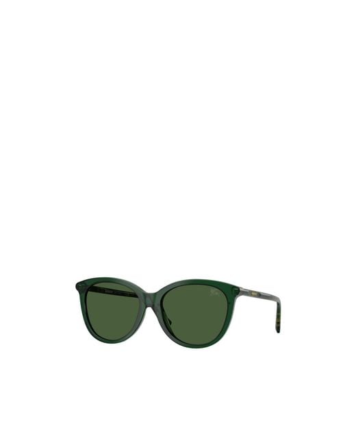 Burberry Green Eyewear Round Frame Sunglasses