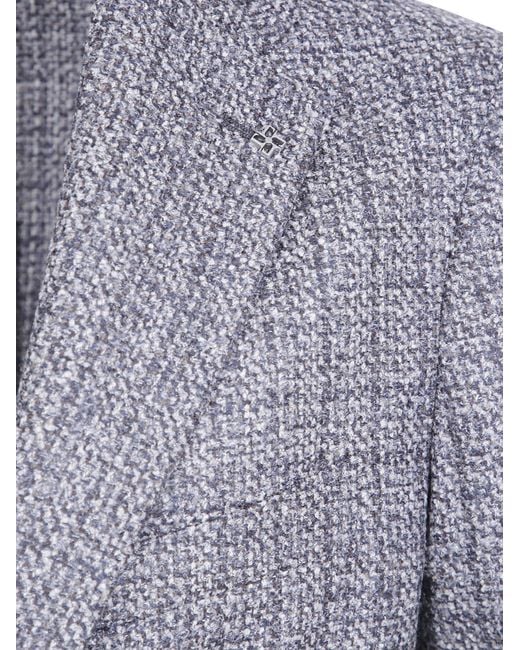 Tagliatore Blue Montecarlo Single Breasted Jacket for men