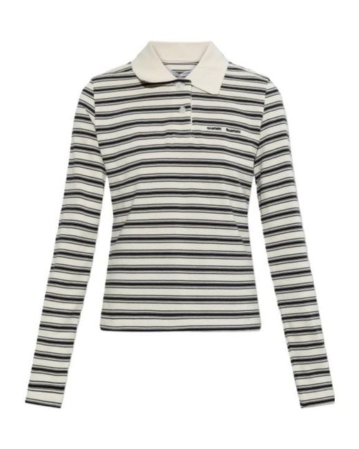 Samsøe & Samsøe Gray Long-Sleeve Polo Shirt