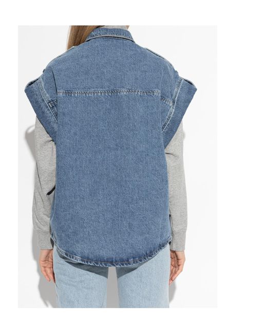 IRO Blue Collared Denim Jacket
