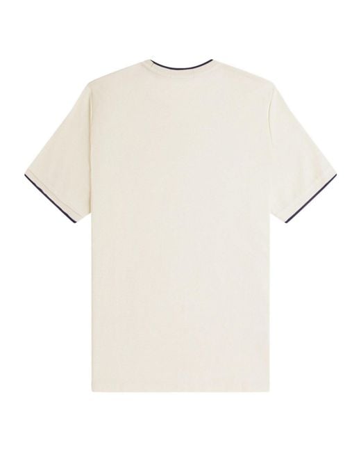 Fred Perry White Tipped Crewneck Shortsleeve Tshirt for men