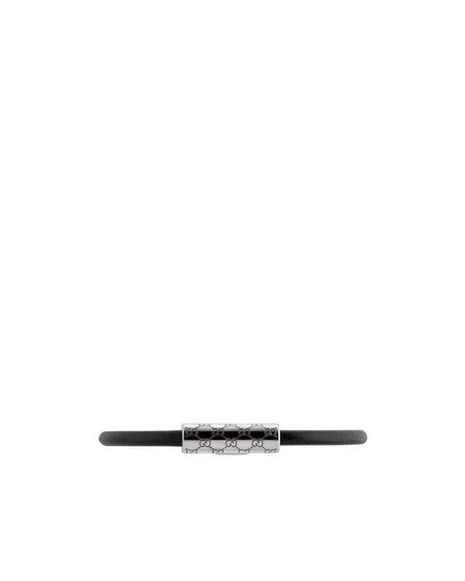 Gucci White Bracelet With Gg Detail for men