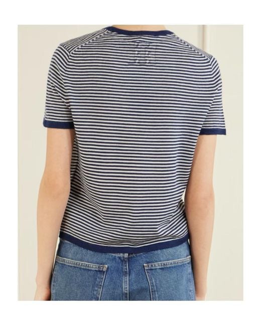 Nili Lotan Blue Striped T-Shirt