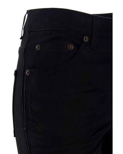 Saint Laurent Black Mid-Rise Skinny Jeans