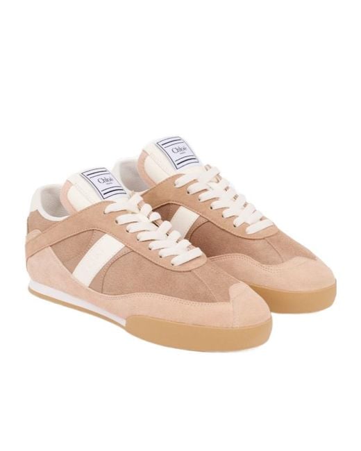 Chloé Pink Chloé Kick Lace-Up Sneakers