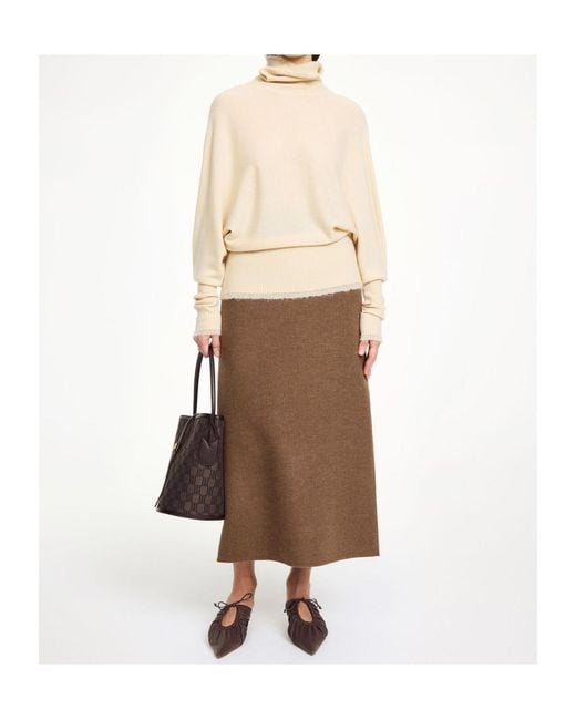 By Malene Birger Natural Turtleneck Wool Sweater