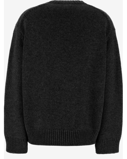 The Row Black V-Neck Long-Sleeved Cardigan