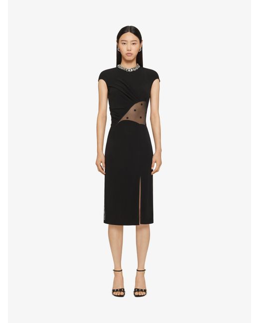 Givenchy Black Cut-Out Midi Dress