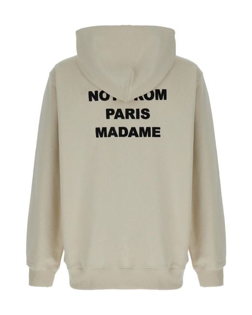 Drole de Monsieur Gray Cotton Hoodie for men