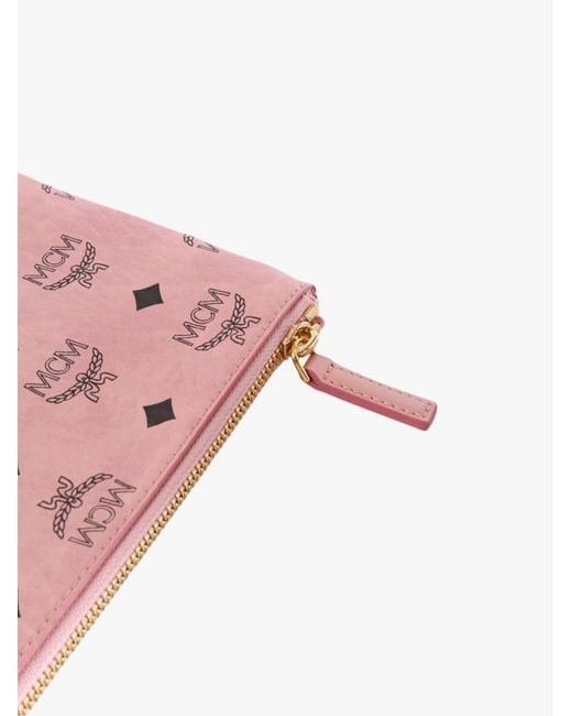 MCM Pink Zip-Top Clutch for men