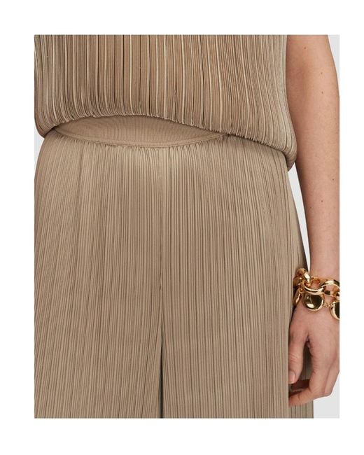 Joseph Natural Amber Pleated Satin Trousers