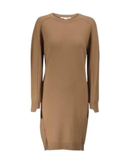 Stella McCartney Brown Forever Stella Wool Sweatshirt Dress