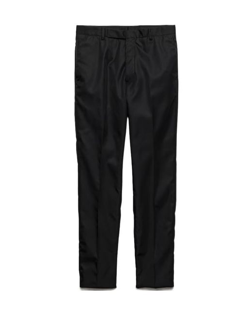 Prada Black Concealed-Fly Trousers for men