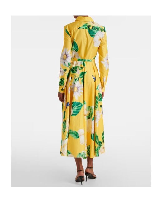 Leo Yellow Zara Floral Cotton Shirt Dress